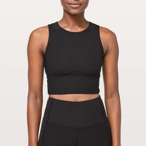 Lululemon Kick Serve Bra Black Textured